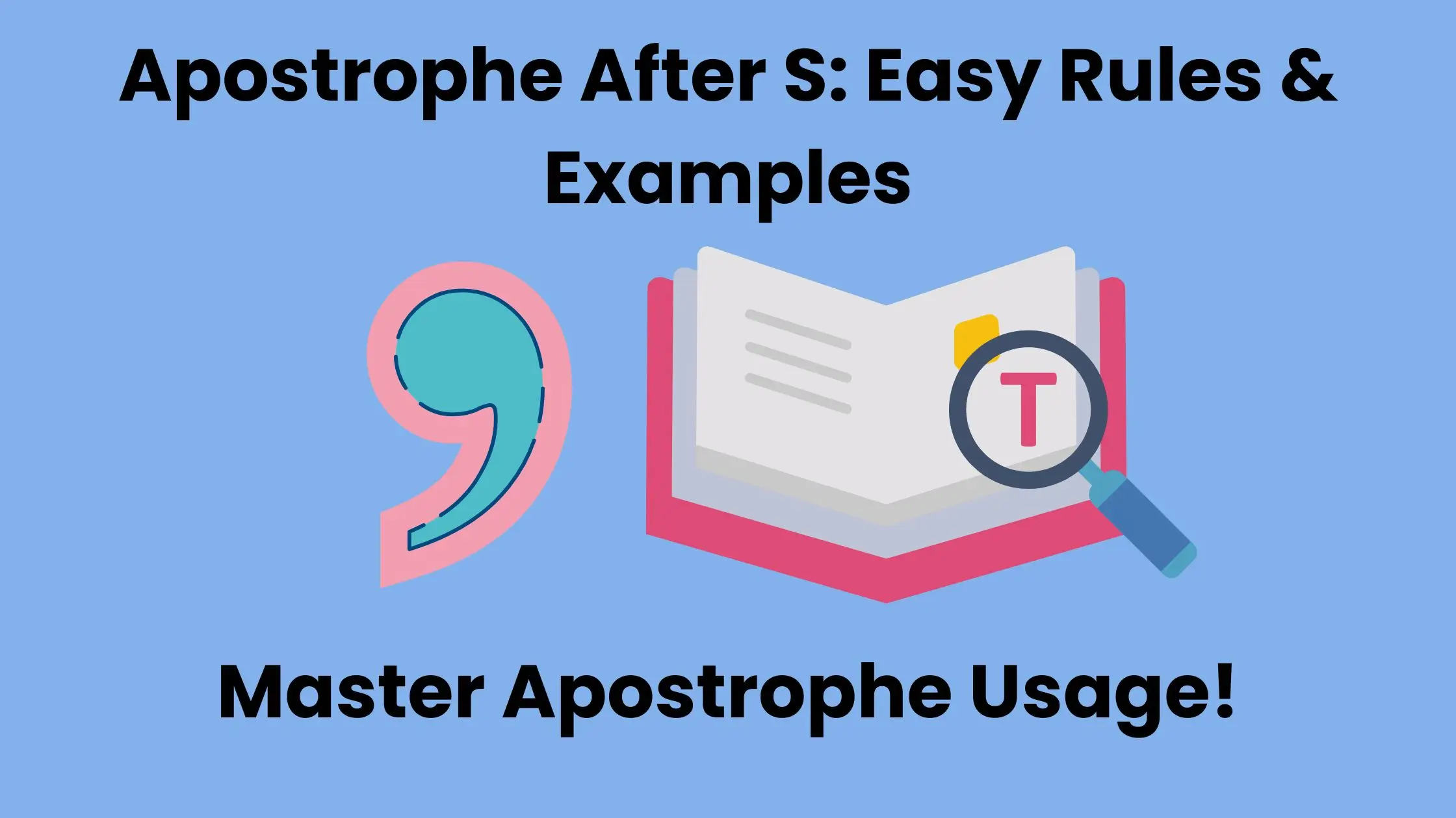 Apostrophe After S